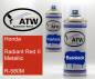 Preview: Honda, Radiant Red II Metallic, R-580M: 400ml Sprühdose + 400ml Klarlack - Set, von ATW Autoteile West.